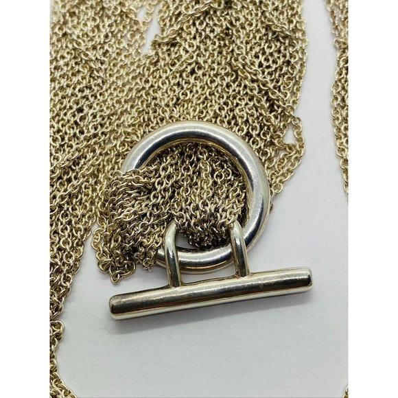 SOLD!!! TIFFANY & CO. STERLING SILVER 925 OPEN HEART MULTI-STRAND TOGGLE CLASP - Picture 5 of 11